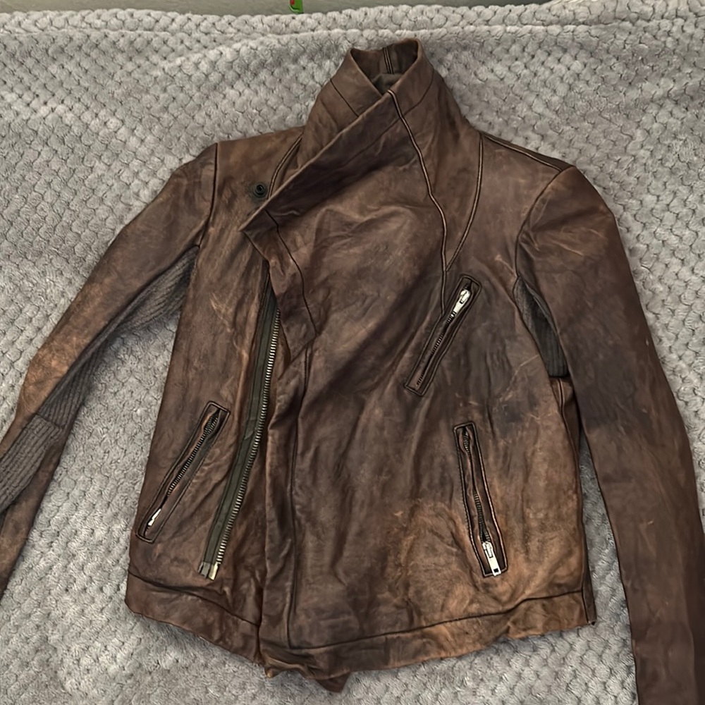 Rick Owens leather jacket